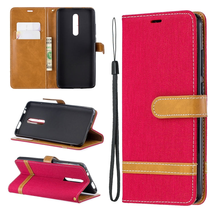 Color Matching Denim Texture Leather Case for Xiaomi Redmi K20 & K20 Pro, with Holder & Card Slots & Wallet & Lanyard
