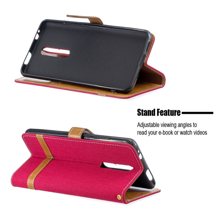 Color Matching Denim Texture Leather Case for Xiaomi Redmi K20 & K20 Pro, with Holder & Card Slots & Wallet & Lanyard