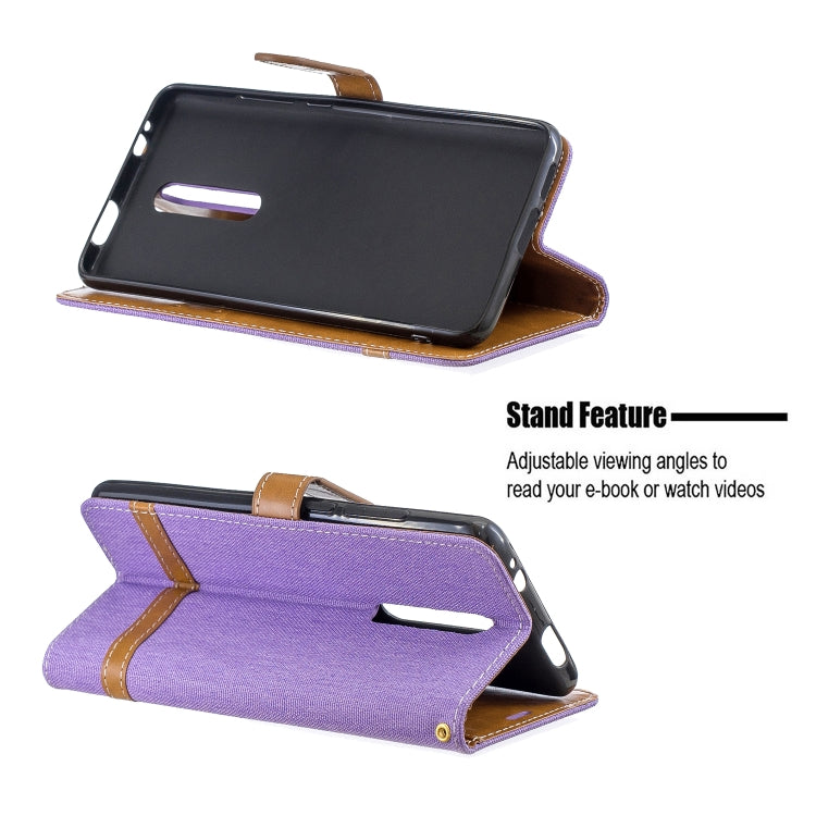 Color Matching Denim Texture Leather Case for Xiaomi Redmi K20 & K20 Pro, with Holder & Card Slots & Wallet & Lanyard