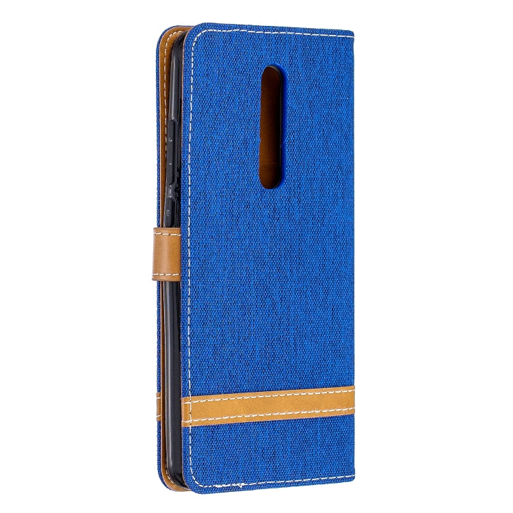 Color Matching Denim Texture Leather Case for Xiaomi Redmi K20 & K20 Pro, with Holder & Card Slots & Wallet & Lanyard