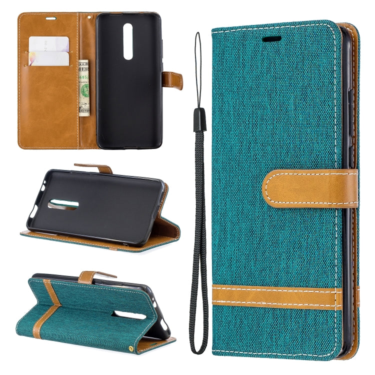 Color Matching Denim Texture Leather Case for Xiaomi Redmi K20 & K20 Pro, with Holder & Card Slots & Wallet & Lanyard