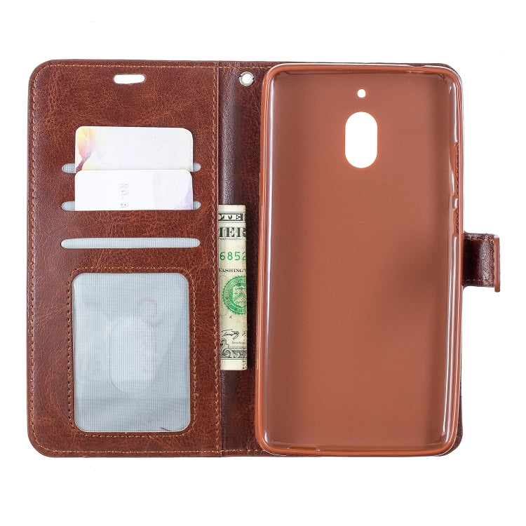 Crazy Horse Texture Horizontal Flip Leather Case with Holder & Card Slots & Wallet & Photo Frame For Nokia 2.1