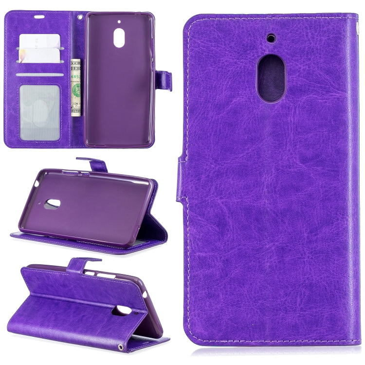 Crazy Horse Texture Horizontal Flip Leather Case with Holder & Card Slots & Wallet & Photo Frame For Nokia 2.1