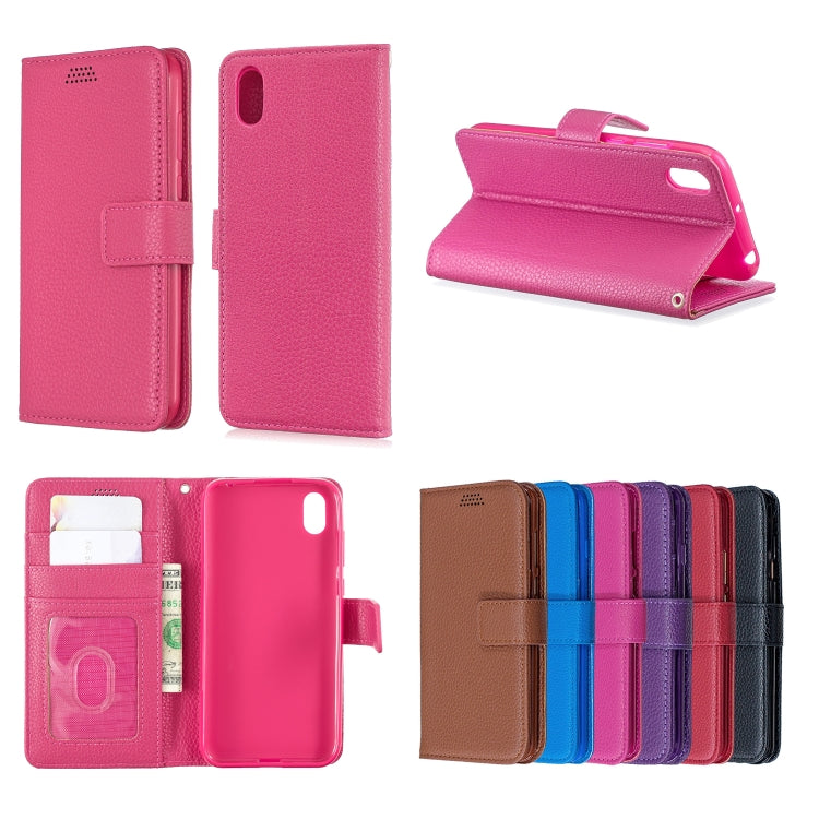 For Huawei Y5 2019 Lychee Texture Horizontal Flip Leather Case with Holder & Card Slots & Wallet & Photo Frame