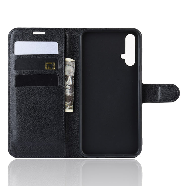Litchi Texture Horizontal Flip Leather Case for Huawei Nova 5, with Wallet & Holder & Card Slots