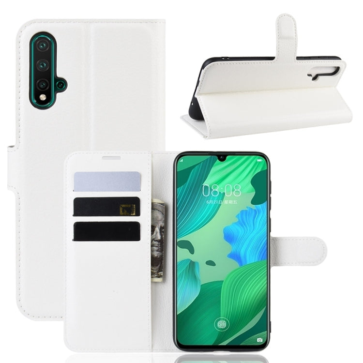 Litchi Texture Horizontal Flip Leather Case for Huawei Nova 5, with Wallet & Holder & Card Slots