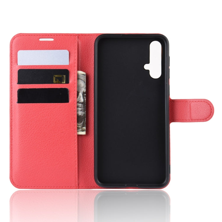 Litchi Texture Horizontal Flip Leather Case for Huawei Nova 5, with Wallet & Holder & Card Slots