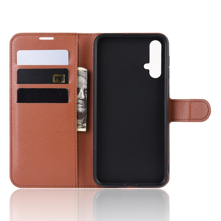 Litchi Texture Horizontal Flip Leather Case for Huawei Nova 5, with Wallet & Holder & Card Slots