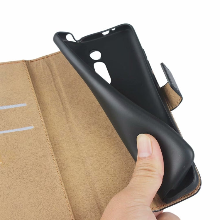 Leather Horizontal Flip Holster for Xiaomi Redmi K20 with Magnetic Clasp and Bracket and Card Slot and Wallet(Black)