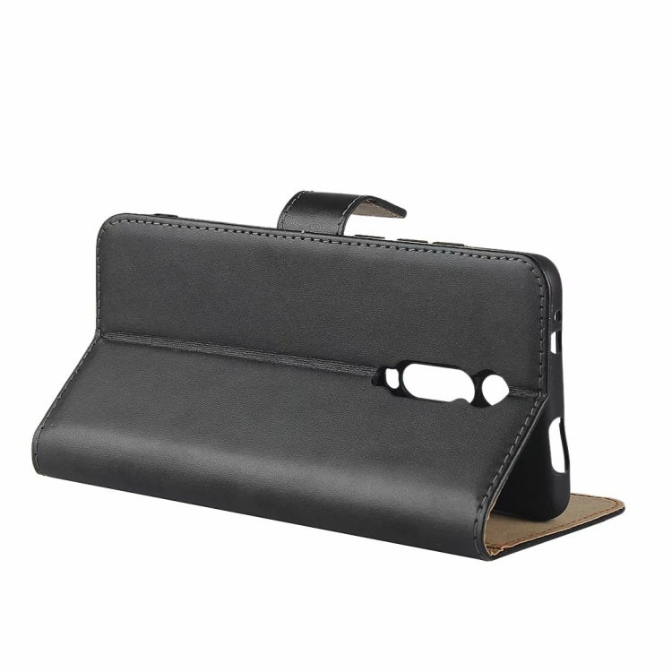 Leather Horizontal Flip Holster for Xiaomi Redmi K20 with Magnetic Clasp and Bracket and Card Slot and Wallet(Black)