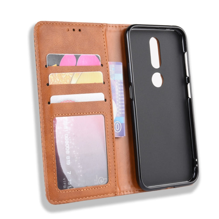 Magnetic Buckle Retro Crazy Horse Texture Horizontal Flip Leather Case for Nokia 4.2, with Holder & Card Slots & Photo Frame