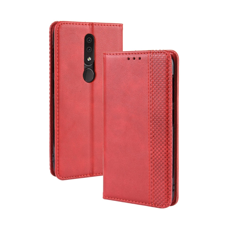 Magnetic Buckle Retro Crazy Horse Texture Horizontal Flip Leather Case for Nokia 4.2, with Holder & Card Slots & Photo Frame