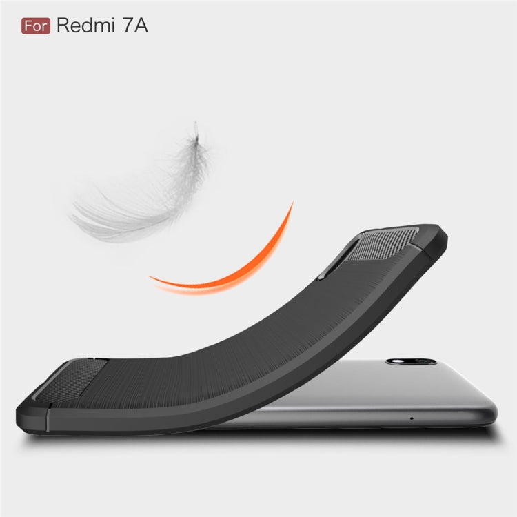 Brushed Texture Carbon Fiber TPU Case for Xiamo Redmi 7A