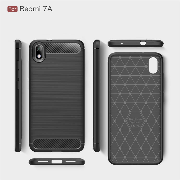 Brushed Texture Carbon Fiber TPU Case for Xiamo Redmi 7A