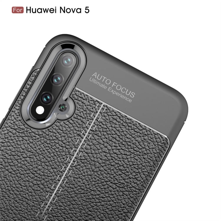 Litchi Texture TPU Shockproof Case for Huawei Nova 5