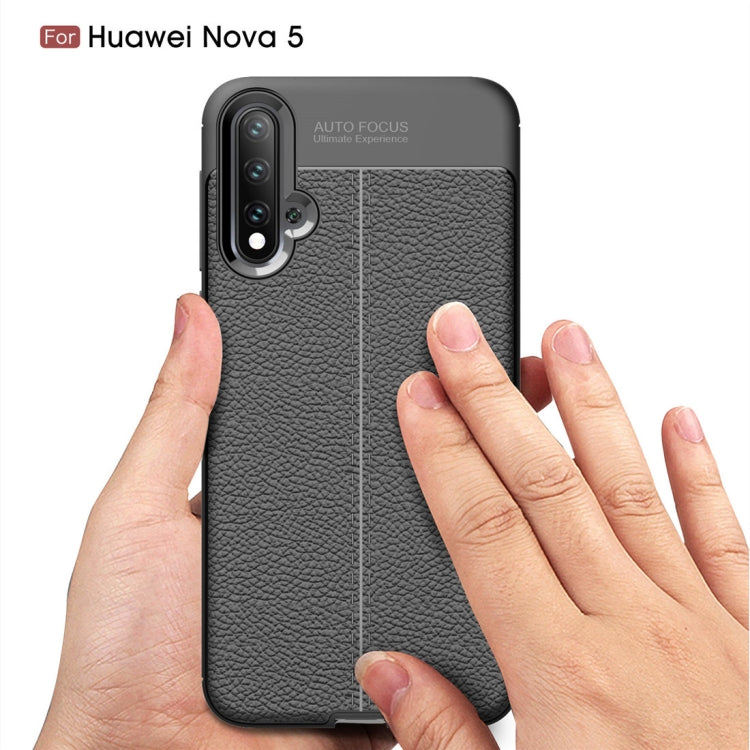 Litchi Texture TPU Shockproof Case for Huawei Nova 5