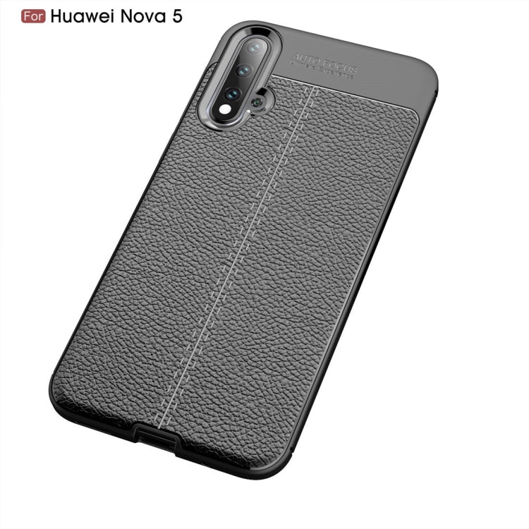 Litchi Texture TPU Shockproof Case for Huawei Nova 5