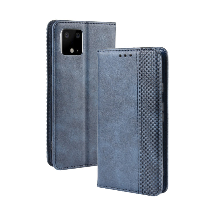Magnetic Buckle Retro Crazy Horse Texture Horizontal Flip Leather Case for Google Pixel 4xl, with Holder & Card Slots & Photo Frame