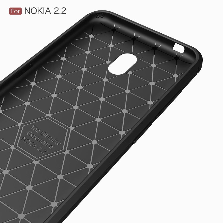 Brushed Texture Carbon Fiber TPU Case for Nokia 2.2