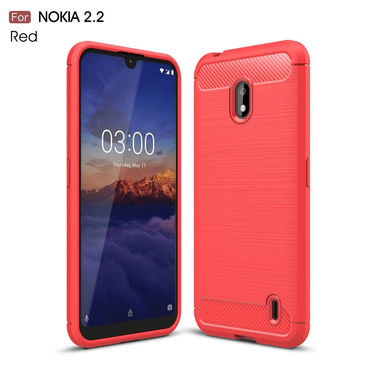 Brushed Texture Carbon Fiber TPU Case for Nokia 2.2