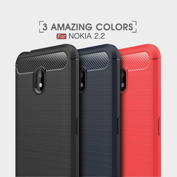 Brushed Texture Carbon Fiber TPU Case for Nokia 2.2