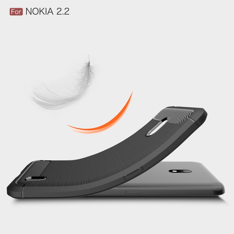 Brushed Texture Carbon Fiber TPU Case for Nokia 2.2