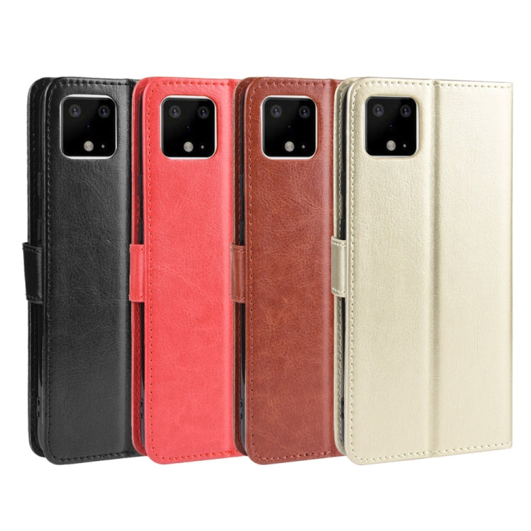 Retro Crazy Horse Texture Horizontal Flip Leather Case for Google Pixel 4 , with Holder & Card Slots & Photo Frame