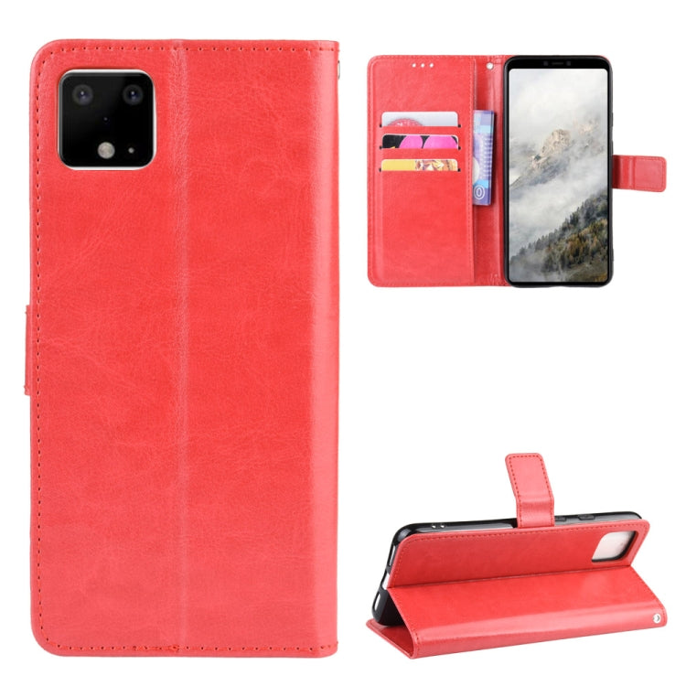 Retro Crazy Horse Texture Horizontal Flip Leather Case for Google Pixel 4 , with Holder & Card Slots & Photo Frame