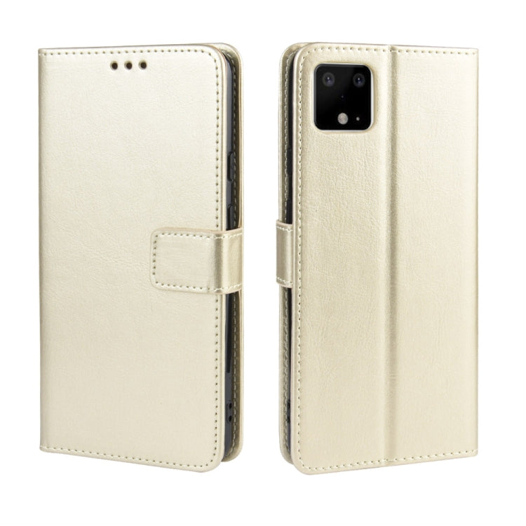 Retro Crazy Horse Texture Horizontal Flip Leather Case for Google Pixel 4 , with Holder & Card Slots & Photo Frame