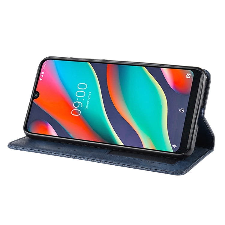 Magnetic Buckle Retro Crazy Horse Texture Horizontal Flip Leather Case for Wiko View 3 Pro, with Holder & Card Slots & Photo Frame