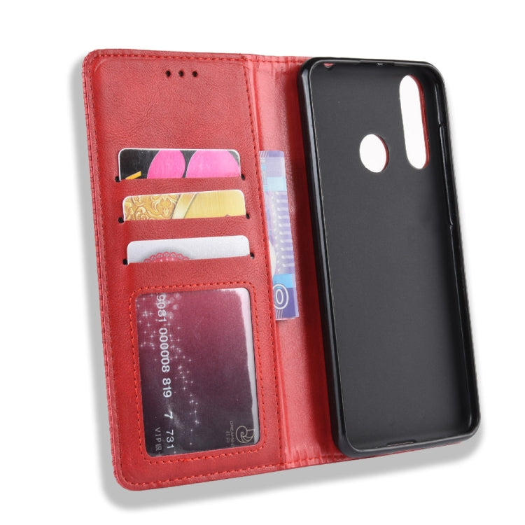 Magnetic Buckle Retro Crazy Horse Texture Horizontal Flip Leather Case for Wiko View 3 Pro, with Holder & Card Slots & Photo Frame