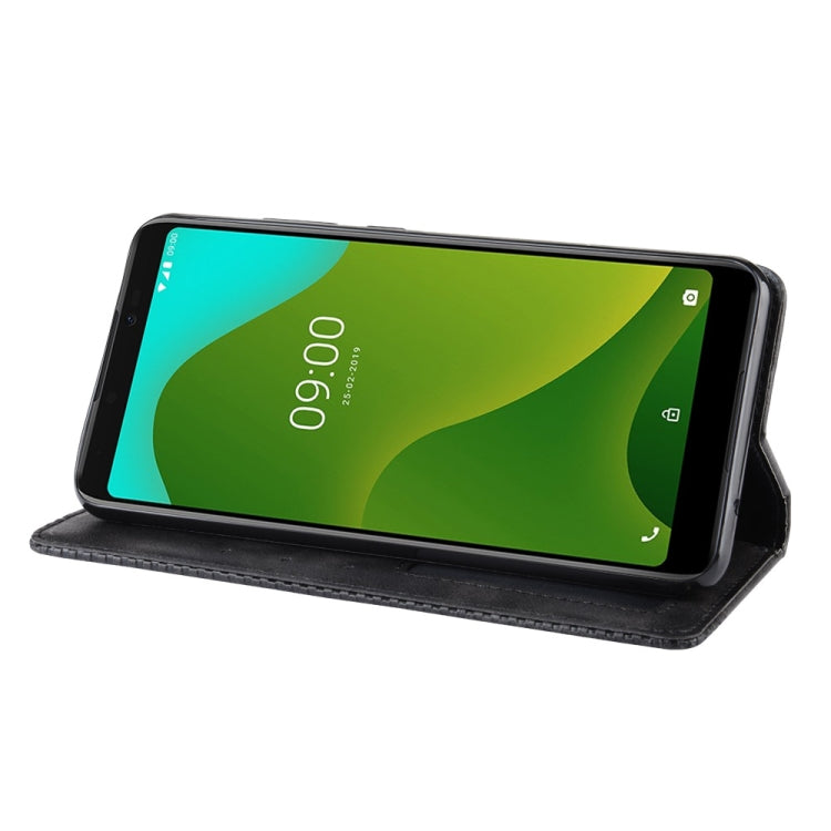 Magnetic Buckle Retro Crazy Horse Texture Horizontal Flip Leather Case for Wiko Jerry 4, with Holder & Card Slots & Photo Frame