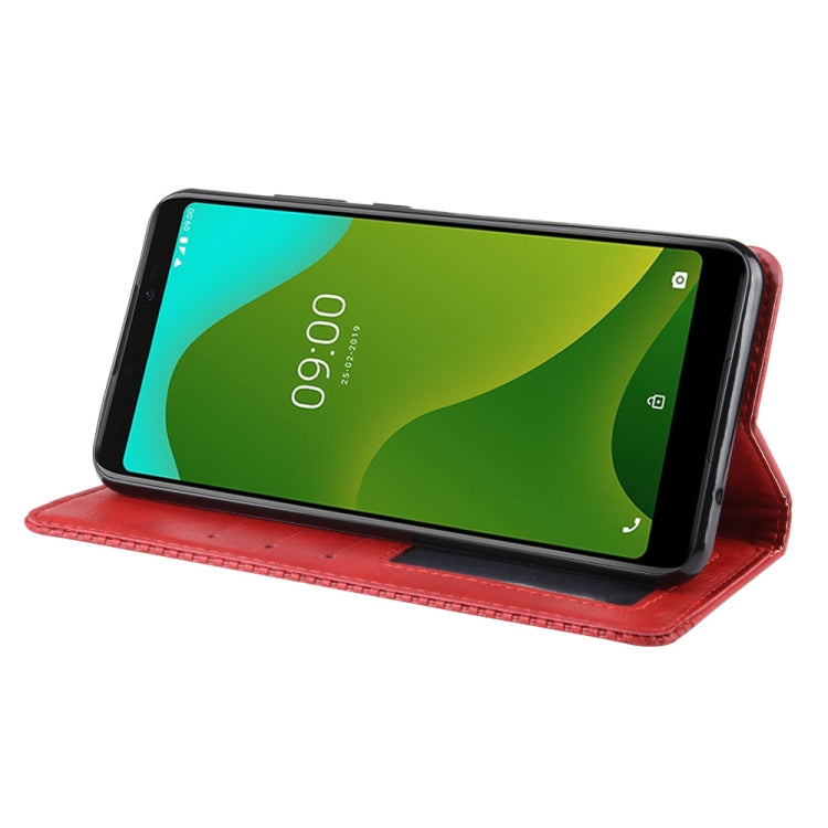 Magnetic Buckle Retro Crazy Horse Texture Horizontal Flip Leather Case for Wiko Jerry 4, with Holder & Card Slots & Photo Frame