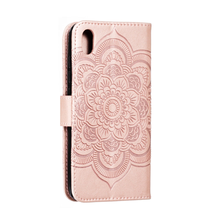 Mandala Embossing Pattern Horizontal Flip Leather Case for Xiaomi Redmi 7A, with Holder & Card Slots & Wallet & Photo Frame & Lanyard