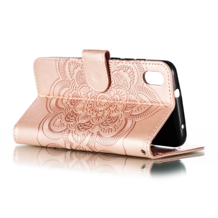 Mandala Embossing Pattern Horizontal Flip Leather Case for Xiaomi Redmi 7A, with Holder & Card Slots & Wallet & Photo Frame & Lanyard