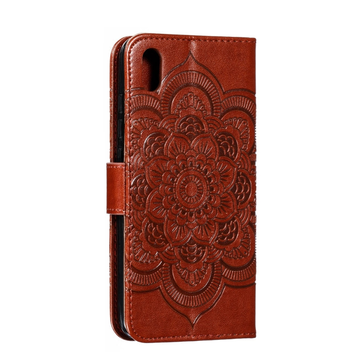 Mandala Embossing Pattern Horizontal Flip Leather Case for Xiaomi Redmi 7A, with Holder & Card Slots & Wallet & Photo Frame & Lanyard