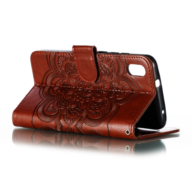 Mandala Embossing Pattern Horizontal Flip Leather Case for Xiaomi Redmi 7A, with Holder & Card Slots & Wallet & Photo Frame & Lanyard