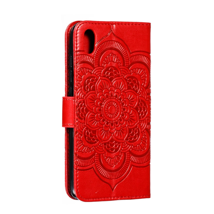Mandala Embossing Pattern Horizontal Flip Leather Case for Xiaomi Redmi 7A, with Holder & Card Slots & Wallet & Photo Frame & Lanyard