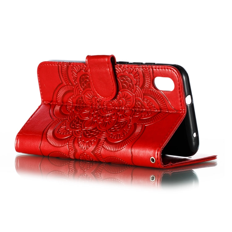 Mandala Embossing Pattern Horizontal Flip Leather Case for Xiaomi Redmi 7A, with Holder & Card Slots & Wallet & Photo Frame & Lanyard