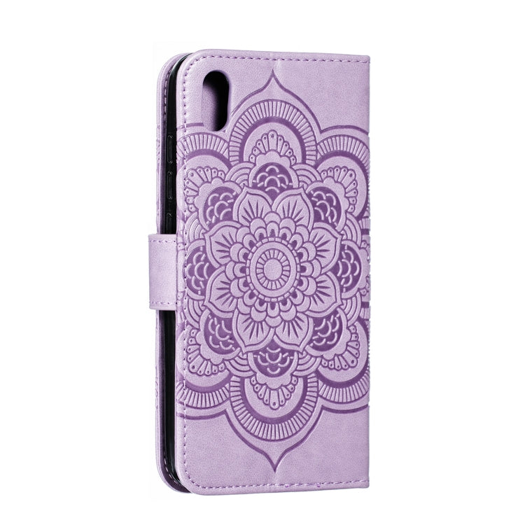 Mandala Embossing Pattern Horizontal Flip Leather Case for Xiaomi Redmi 7A, with Holder & Card Slots & Wallet & Photo Frame & Lanyard