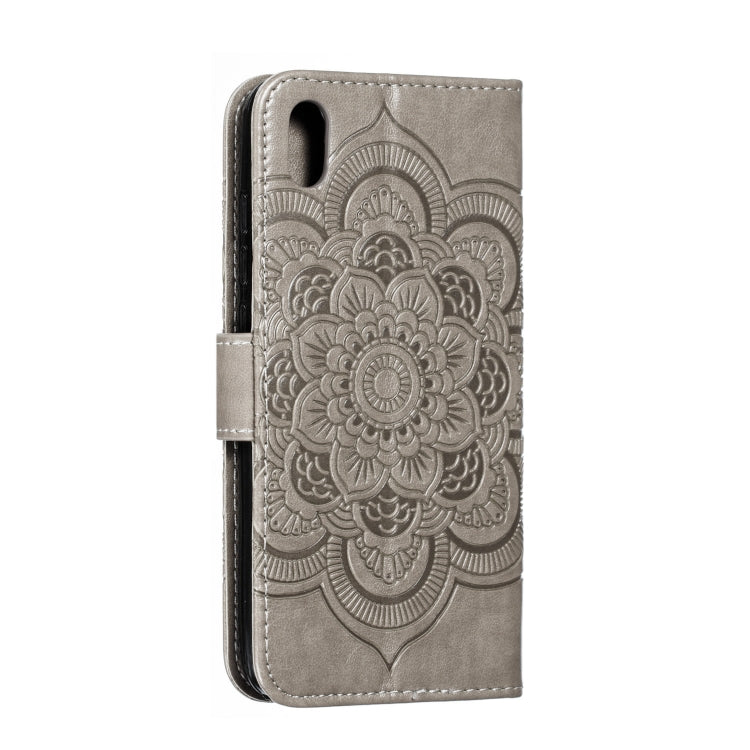 Mandala Embossing Pattern Horizontal Flip Leather Case for Xiaomi Redmi 7A, with Holder & Card Slots & Wallet & Photo Frame & Lanyard