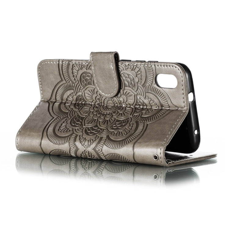 Mandala Embossing Pattern Horizontal Flip Leather Case for Xiaomi Redmi 7A, with Holder & Card Slots & Wallet & Photo Frame & Lanyard