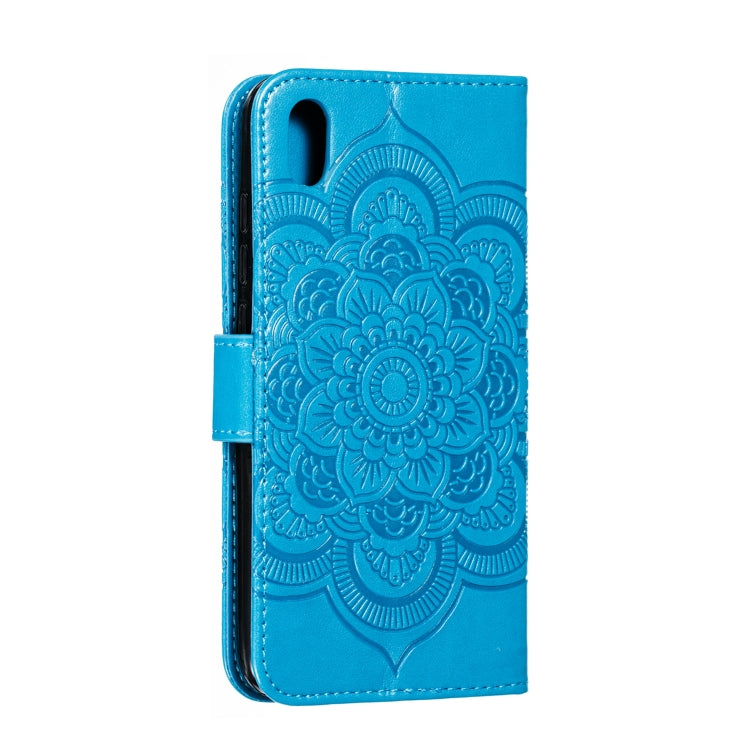 Mandala Embossing Pattern Horizontal Flip Leather Case for Xiaomi Redmi 7A, with Holder & Card Slots & Wallet & Photo Frame & Lanyard