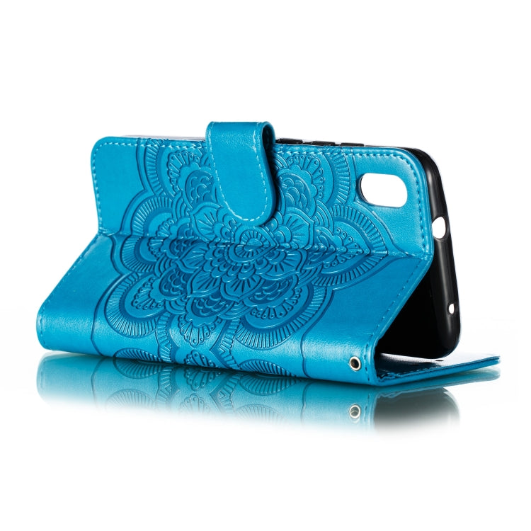 Mandala Embossing Pattern Horizontal Flip Leather Case for Xiaomi Redmi 7A, with Holder & Card Slots & Wallet & Photo Frame & Lanyard