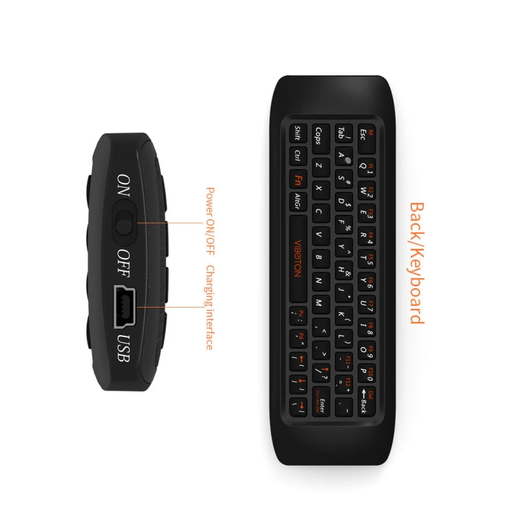KB-91S 2.4GHz Keyboard Fly Mouse Rechargeable Remote Control for Android TV BOX PC Tablet
