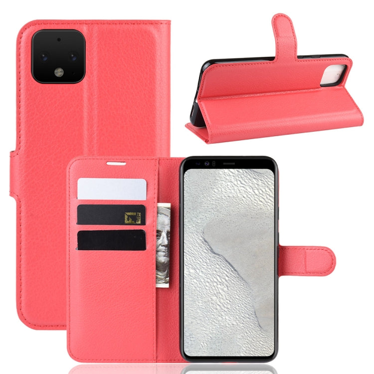 Litchi Texture Horizontal Flip Leather Case for Google Pixel 4, with Wallet & Holder & Card Slots