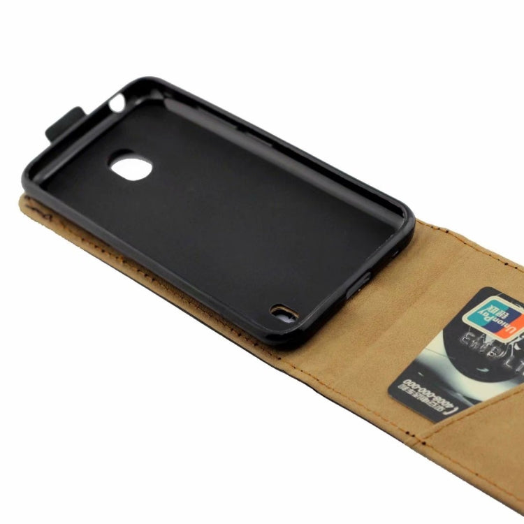 Business Style Vertical Flip TPU Leather Case with Card Slot For Nokia2.2(black)