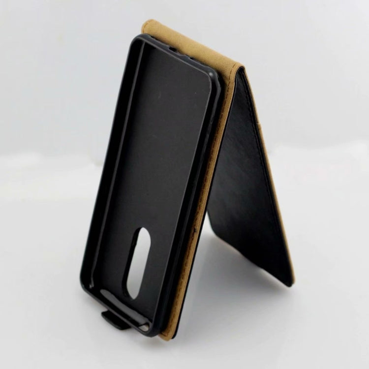 Business Style Vertical Flip TPU Leather Case with Card Slot For Alcatel 3(2019)(black)