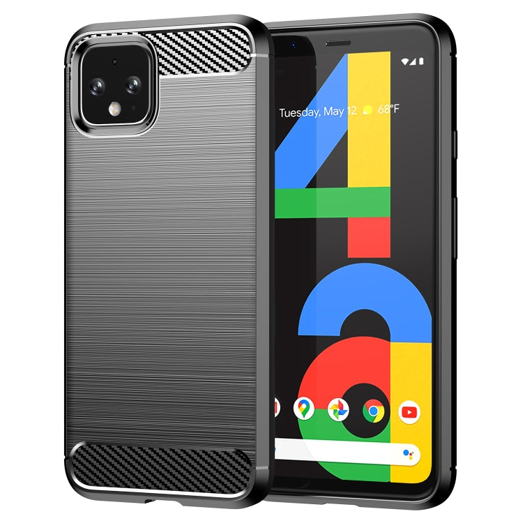 For Google Pixel 4 Brushed Texture Carbon Fiber TPU Case