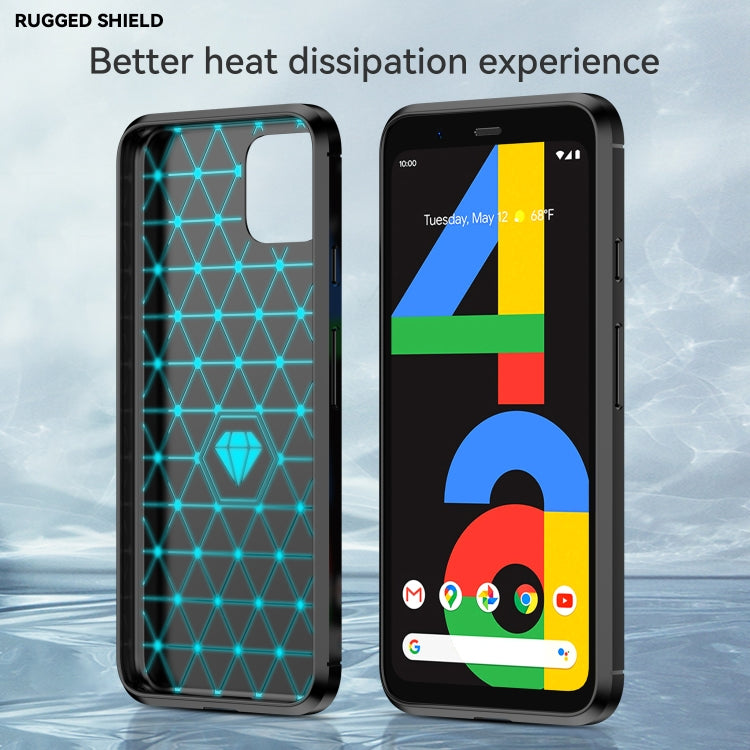 For Google Pixel 4 Brushed Texture Carbon Fiber TPU Case